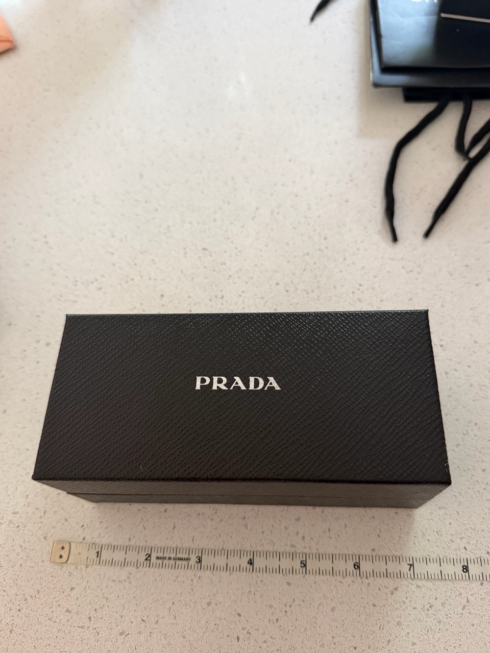 Prada Black Glasses Box with White Logo
